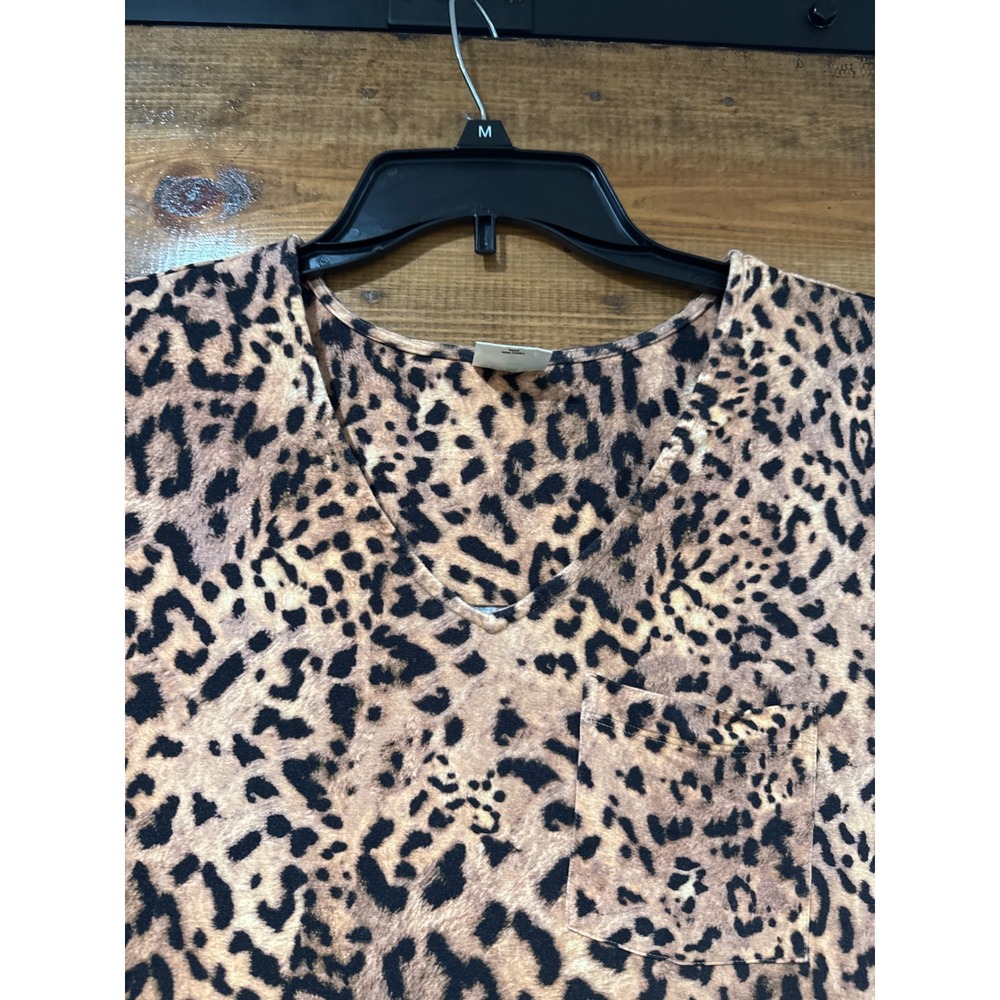 Soma Leopard Print V-Neck Sleep‎  Nightgown Leopard Print Sz Small - Picture 2 of 5